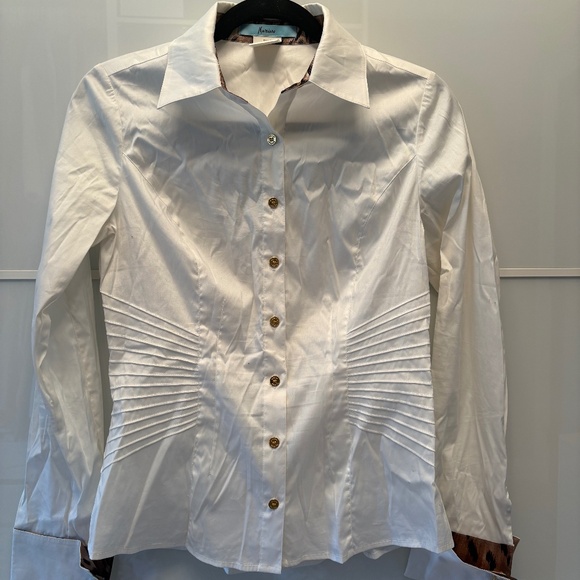 Marciano white button down top - Picture 1 of 3